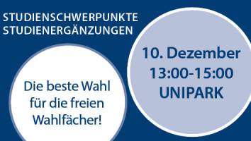 10.12.: Informationsveranstaltung Studienergänzungen