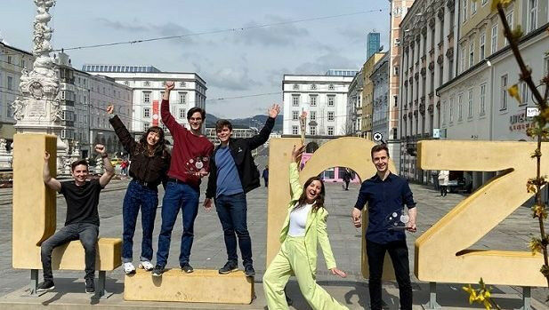 Links: Leon Weber, Mariella Sinissbichler, Raphael Siegl, Patrick Kary (Cyberduc