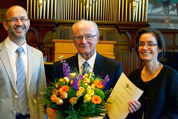 Franz Karl Stanzel (M.) erh�lt die Ehrendoktorw�rde der Philipps-Universit�t Mar