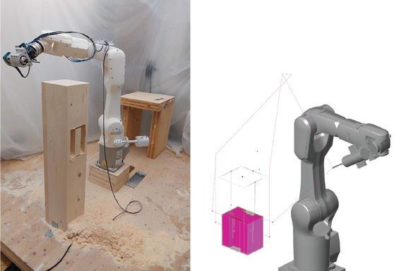 Circular Timber Mit einem Fr�sroboter werden Holzverbindungen erzeugt, die sich 