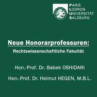 Neue Honorarprofessoren an der Rechtswissenschaftlichen Fakult�t Salzburg