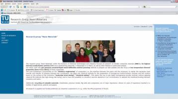 Neue Website f�r die Forschungsgruppe ,,Nano-Materials