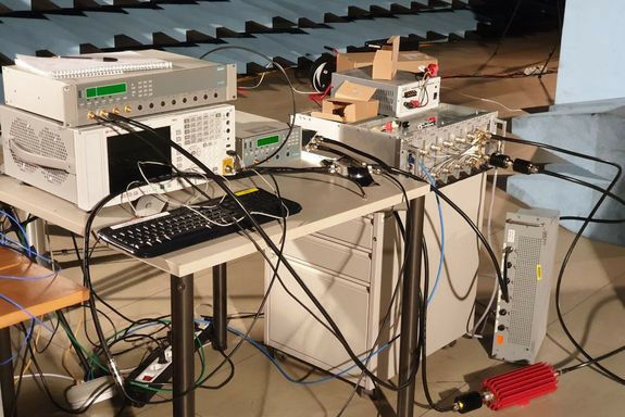 Versuchsaufbau in den Labors der TU Wien