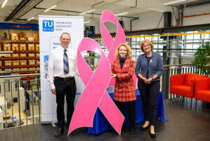 Pink Ribbons am Minoritenplatz: TU Wien konstruiert starkes Symbol zum Brustkrebsmonat