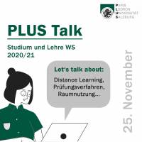 PLUS Talk - Studium und Lehre Wintersemester 2020/21