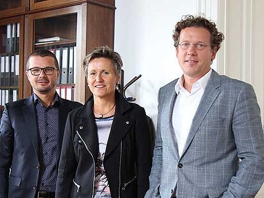 V.l.n.r.: Bernhard Wundsam (Gesch�ftsf�hrer des Uniport Karriereservice der Univ