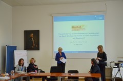 Er�ffnung der Vernetzungsfachtagung: Rektorin Sabine Seidler und Vizerektorin An