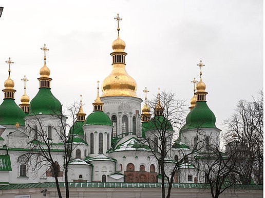 Die Sophienkathedrale in Kiew, Ukraine. Sie geh�rt seit 1990 zum Weltkulturerbe 