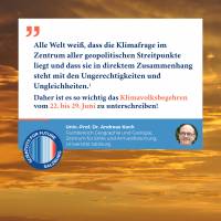 Wissenschaftler der Universit�t Salzburg unterst�tzen das Klimavolksbegehren